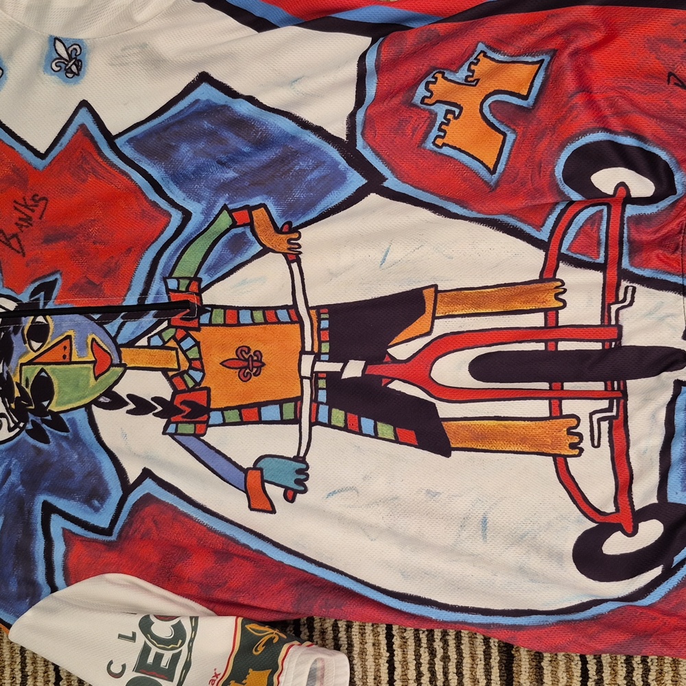 VOMAX x Vergie Banks Art Signed Red White Polyester Womens Cycling Jersey‎ 5 XL - Picture 8 of 11